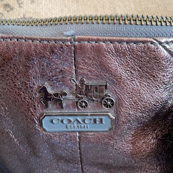 Metallic silver Coach bag - Picture 2 of 6